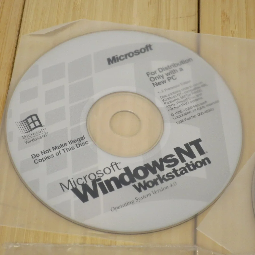 Microsoft Windows NT Workstation 4.0 SP4 CD-ROM,‎ 3.5 Floppies, Manual & COA 03